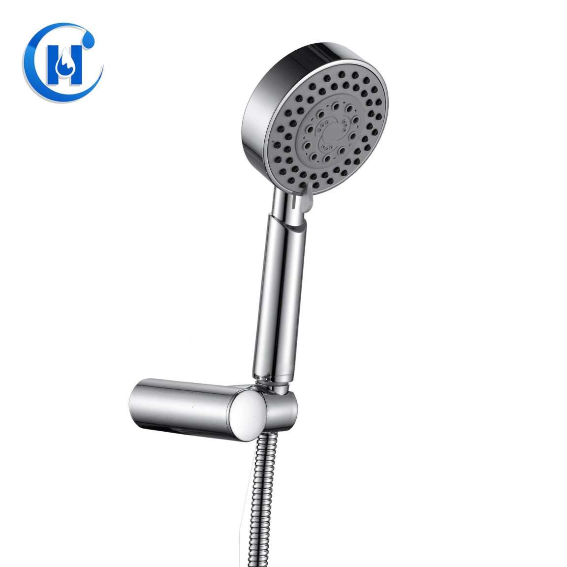 European style handheld shower head with hose and bracket holder